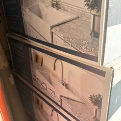  SINKOLOGY Josephine 34 in. 3-Hole Quick-Fit Farmhouse Apron Front Drop-in Single Bowl Crisp White Fireclay Kitchen Sink