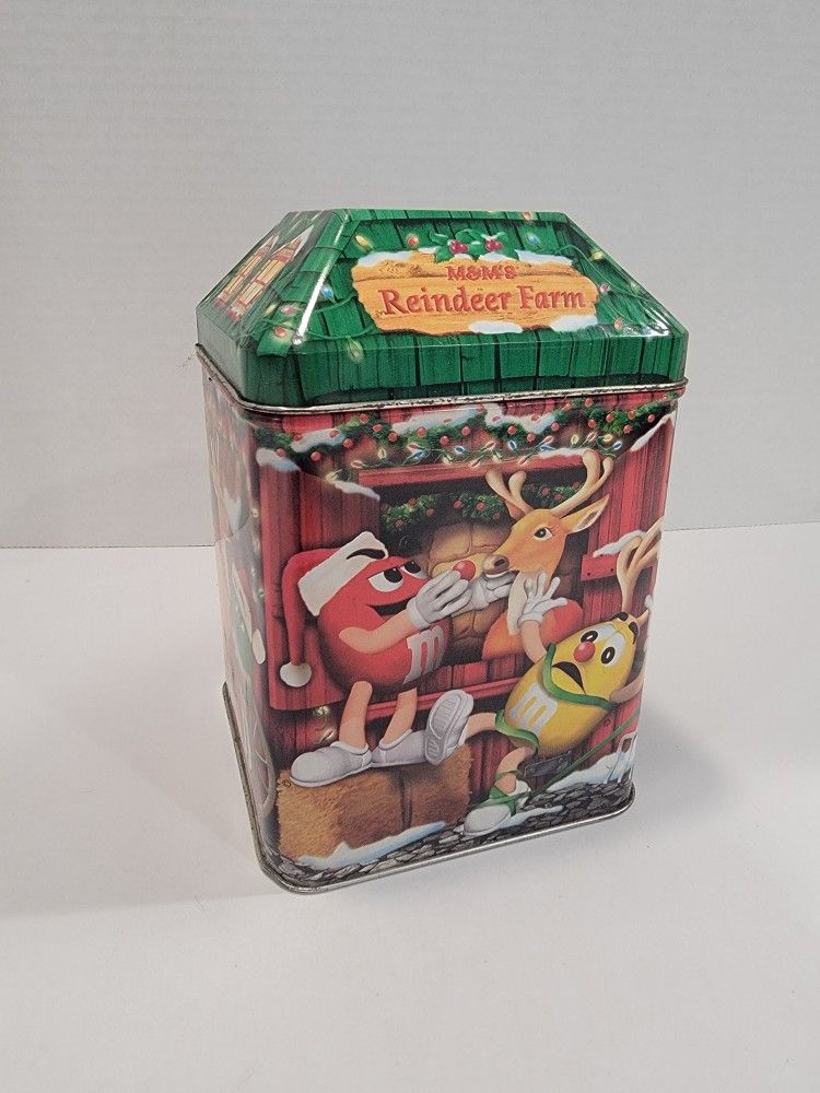 M&M's Reindeer Farm Tin Canisters Limited Edition #16 2003 Christmas Tin