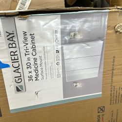 Glacier Bay 36”x30” Tri-view Medicine Cabinet 