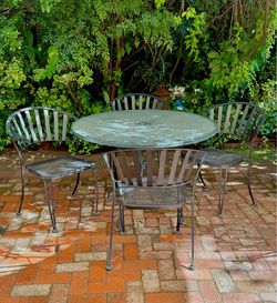 Wrought Iron Patio Table and Chair Set