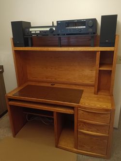 Oak desk with removable hutch  $145 OBO