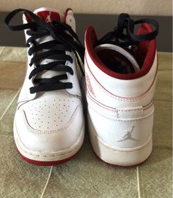 Youth- Air Jordan 1 Mid "White Gym Red"