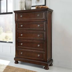 Tall Wood 5 Drawer Dresser - New, delivery OBO