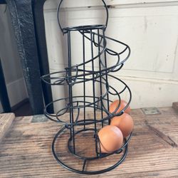 Spiral Metal Egg Keeper Dispenser