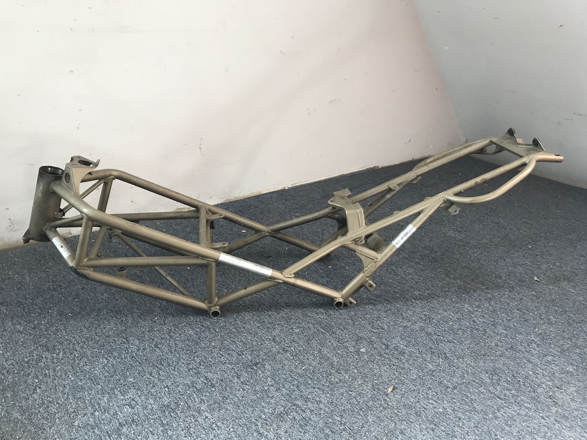 Ducati monster gold trellis frame chassis display garage office