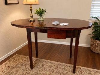 Antique Mahogany Fold-Over Game Table | Federal Style | 36” x 36”