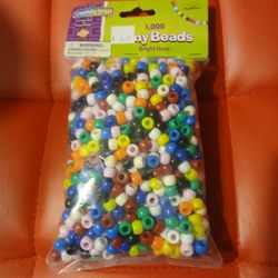 Creativity Street 1000 Pony Beads - Bright Hues 