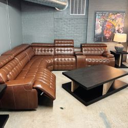 EXCLUSIVE] TEMMPTON CHOCOLATE 6-PIECE POWER RECLINING SECTIONAL
