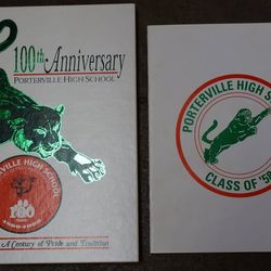 Porterville CA High School.100th Anniversary Book + '58 Reunion Book