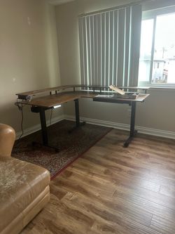 L shaped standing desk