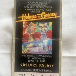 Holmes/Cooney Ticket Stub 6/11/82