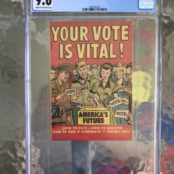 Your Vote Is Vital #nn (1952) CGC 9.6 — Harvey Publications; Dwight Eisenhower 