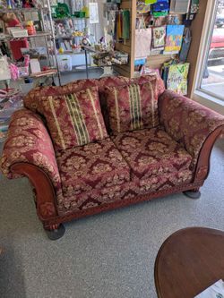Elegant Damask Loveseat – Local Pickup Only – $100
