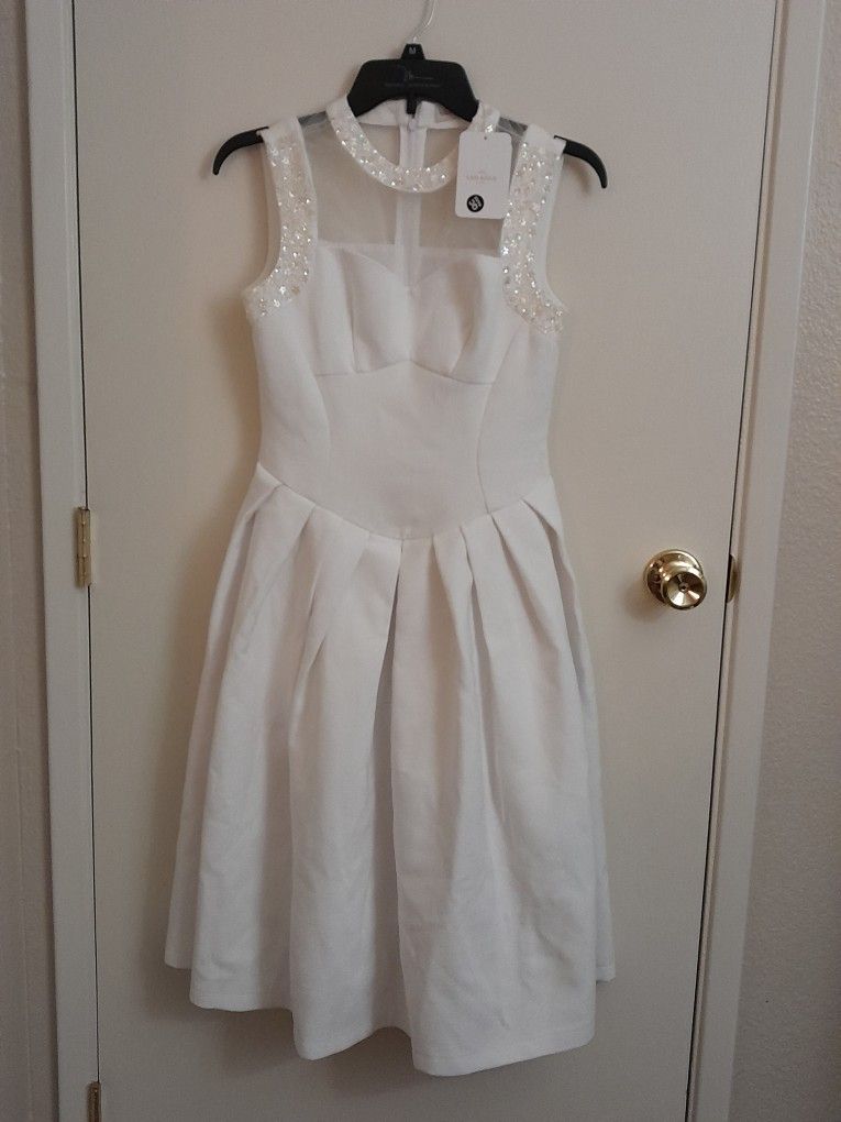 New Short White Wedding Gown Dress Destination Beach Las Vegas