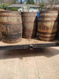 3 Whiskey barrels for a sale $125 Each