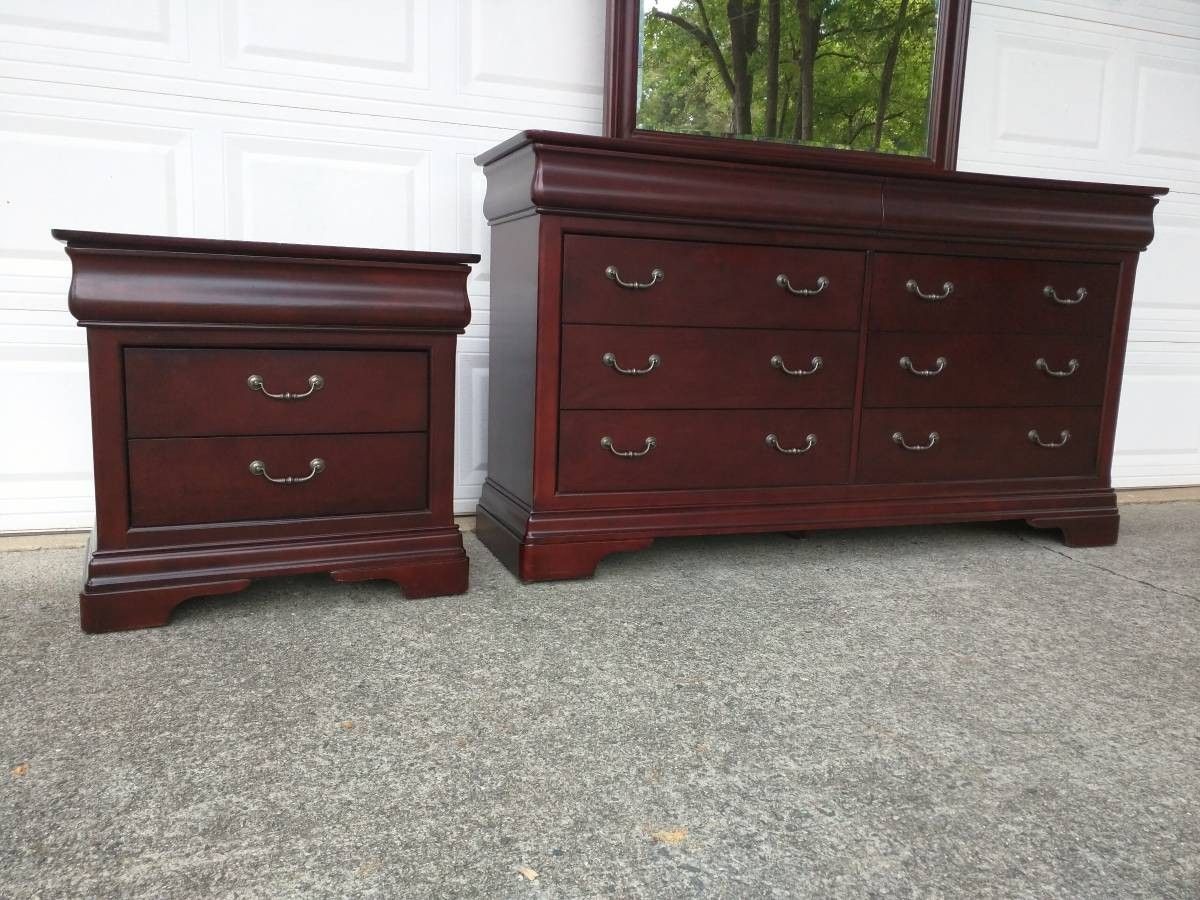 Dresser with Mirror and Nightstand