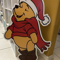 Winnie Pooh Christmas Yard Sign