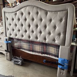 Fabric Queen Size Headboard