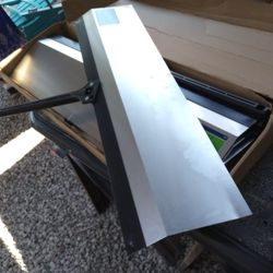 4 New Warner Tool 36" Bent Aluminum Spray Shield, 18" Plastic Pivot Handle.