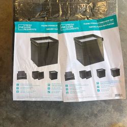 New Black Folding Storage Ottoman With Tray 