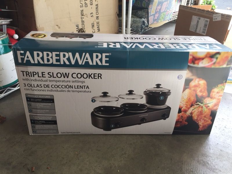 FARBERWARE triple slow cooker