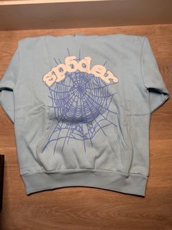 Sp5der Worldwide Light Blue Hoodie(M)
