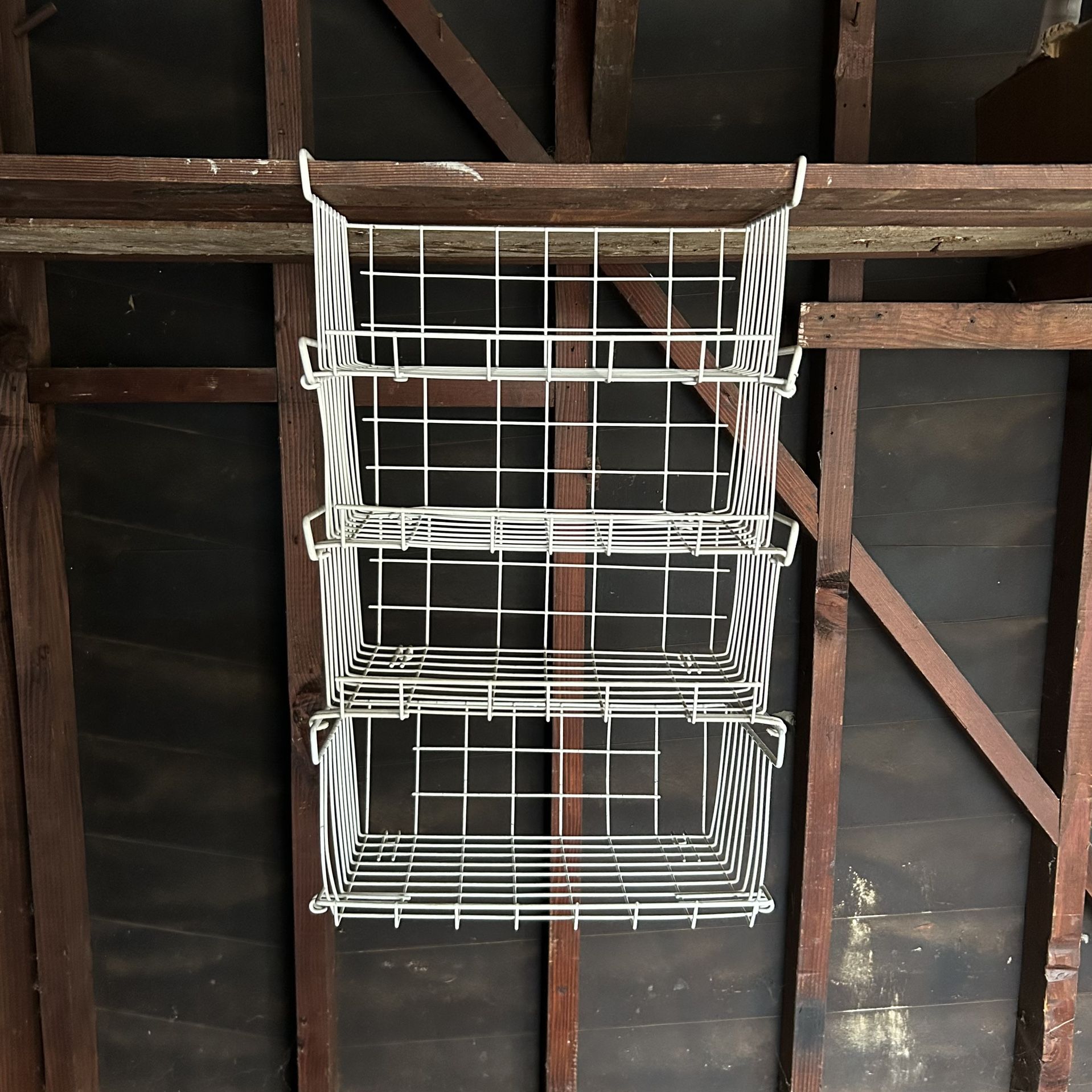 Stackable hanging Metal Storage Baskets shelves shelf Anti-Rust Fruit Vegetable shoe Rack,Kitchen, pantry, laundry room, closet