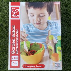 Hape Garden Salad Wood Play Kitchen Toy Set