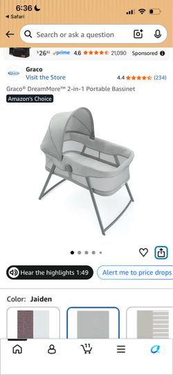 Graco DreamMore 2-in-1 Portable Bassinet