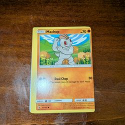 Pokemon TCG Machop Mis Print Error Card Rare Find Near Mint Condition