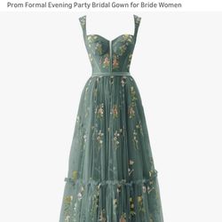 Flower Embroidery Tulle Dress Modest Wedding Dresses Vintage Prom Formal Evening Party Bridal Gown for Bride Women