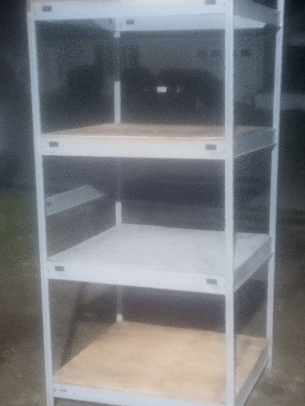 Metal Shelves And Stainless Work Bench