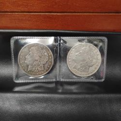 1921 Morgan Silver Dollar & 1887  CC  (CARSON CITY) Morgan Silver Dollar 