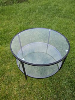 Round Glass Coffee Table – 2-Tier Modern Style (Fully Assembled)