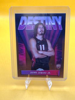 2023-24 Topps Chrome Basketball Jaime Jaquez Jr Destiny Gold /50 Heat D-10 SP