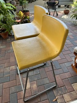 Ikea Bernhard Bar Stools Used Yellow Pair Set 2 for Sale in