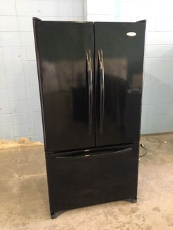 Black Whirlpool French Door Refrigerator