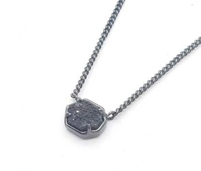 Kendra Scott Black Druzy Necklace