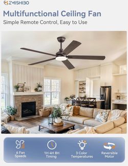 ZMISHIBO Multifunctional Ceiling Fan with Light