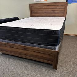 NEW QUEEN SIZE BED WITH MATTRESS AND BOXSPRING INCLUDING FREE DELIVERY