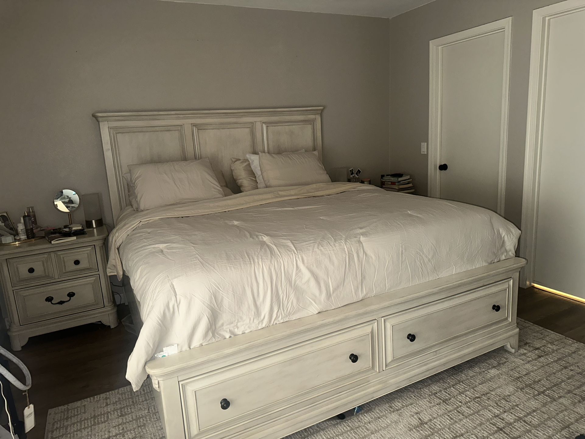 Bed Frame And Night Stands