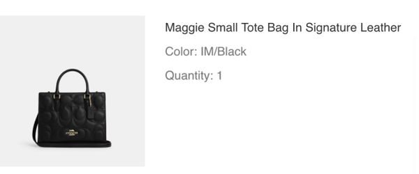 Coach Maggie Small Tote Bag In Signature Leather