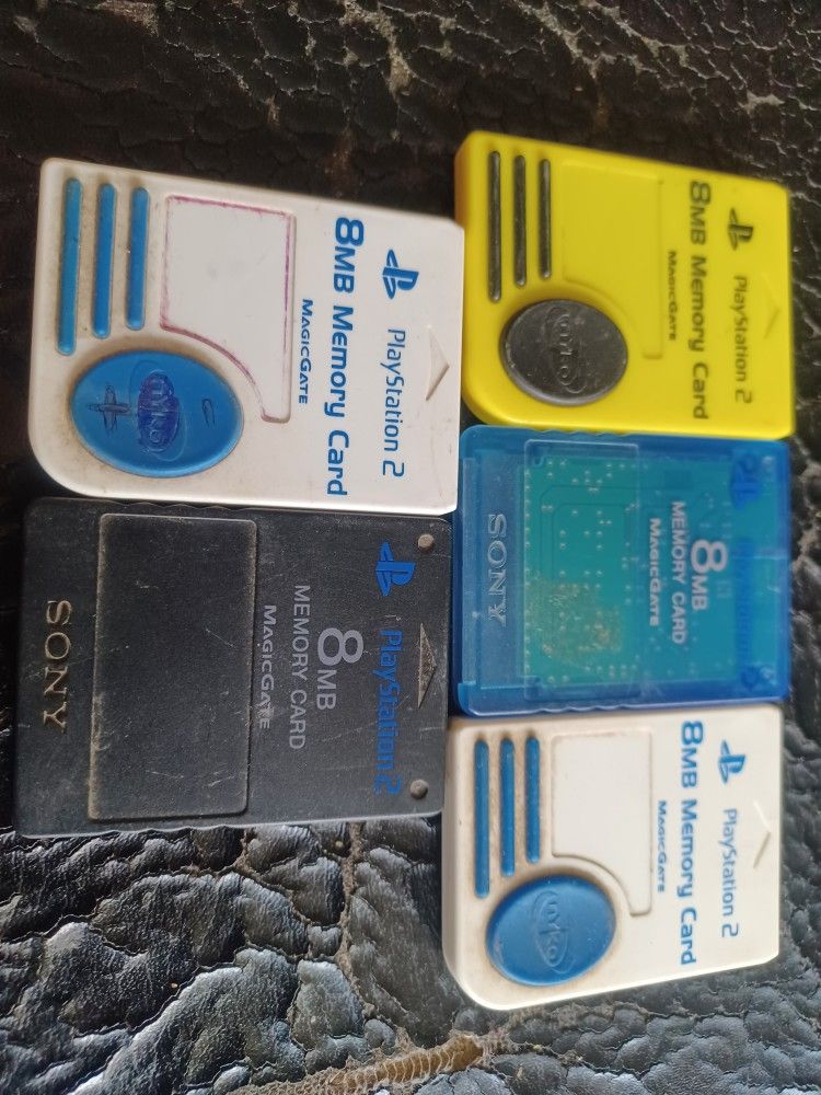 PS2 MEMORY CARDS $15 EACH OR $65 FINAL PRICE FOR THE LOT SAME DAY SHIPPING