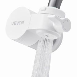 562*Faucet Mount Water Filter, Horizontal Water Purifier for Sink Tap, Carbon Fiber Filters, Removes Chlorine Lead with 1 Filter, Fits Most Kitchen or