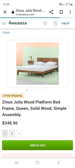 Bedframe Wood Queen Size Brand: Zinus Julia