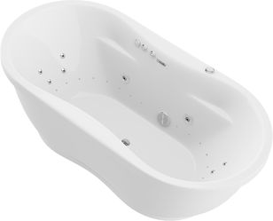 ANZZI Freestanding Tub 36" x 71", Whirlpool and Air Bath Tub in White