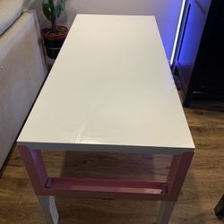 Adjustable Desktop Table For Kids White And Pink