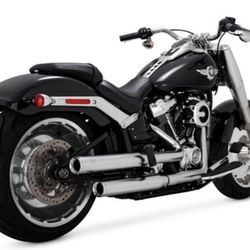 2018-2023 Softail SATIN CHROME Vance & Hines Eliminators - 16722 part number.