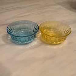 Vintage Colored Glass Bowls