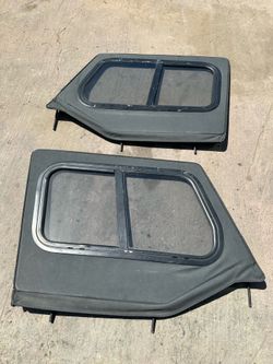 Jeep Wrangler YJ Half Door Uppers Slider 1987 through 1995 Black